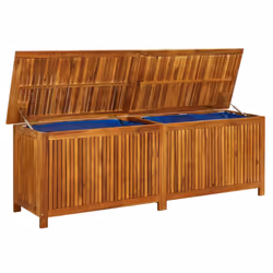 vidaXL Solid Acacia Wood Garden Storage Box Pillow Blanket Box Hallway Bench - Additional view 6
