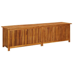 vidaXL Solid Acacia Wood Garden Storage Box Pillow Blanket Box Hallway Bench