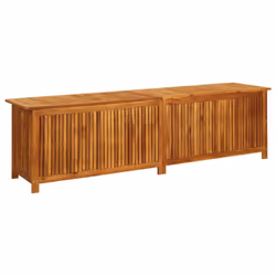 vidaXL Solid Acacia Wood Garden Storage Box Pillow Blanket Box Hallway Bench - Additional view 5