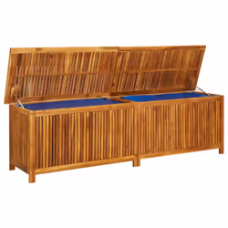 vidaXL Solid Acacia Wood Garden Storage Box Pillow Blanket Box Hallway Bench - Additional view 6