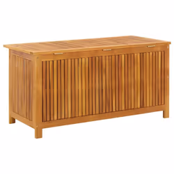 vidaXL Solid Acacia Wood Garden Storage Box Entryway Patio Storage Bench Box - Additional view 6