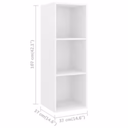 vidaXL TV Cabinet Set 3 Piece White Engineered Wood Hanging TV Unit Cabinet - Additional view 6
