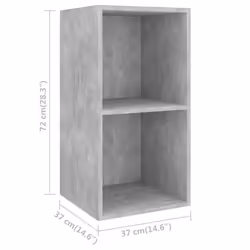 vidaXL TV Cabinet Set 3 Piece Concrete Grey Engineered Wood Stereo Cabinet - Additional view 5