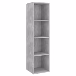 vidaXL TV Cabinet Set 2 Piece Concrete Grey Engineered Wood Stereo Cabinet - Additional view 4