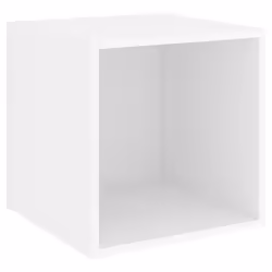 vidaXL TV Cabinet Set 2 Piece White Chipboard Lowboard Living Room Furniture