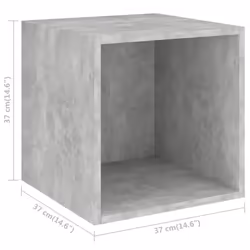 vidaXL TV Cabinet Set 2 Piece Concrete Grey Engineered Wood Stereo Cabinet - Additional view 5