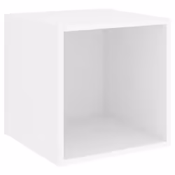 vidaXL TV Cabinet Set 4 Piece White Chipboard Lowboard Living Room Furniture