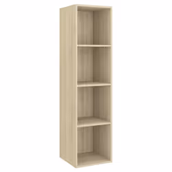 vidaXL TV Cabinet Set 4 Piece Sonoma Oak Chipboard Stand Living Room Furniture - Additional view 5