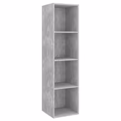 vidaXL TV Cabinet Set 4 Piece Concrete Grey Engineered Wood Stereo Cabinet - Additional view 5