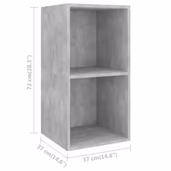 vidaXL TV Cabinet Set 4 Piece Concrete Grey Engineered Wood Stereo Cabinet - Additional view 6