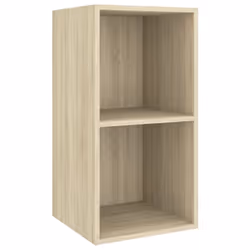 vidaXL 4x Wall Mounted TV Cabinets Sonoma Oak Engineered Wood Stereo Cabinet