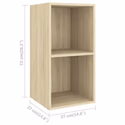 vidaXL 2x Wall Mounted TV Cabinets Sonoma Oak Engineered Wood TV Unit Stand - Additional view 4