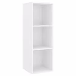 vidaXL 2x Wall Mounted TV Cabinets White Engineered Wood TV Unit Hifi Cabinet