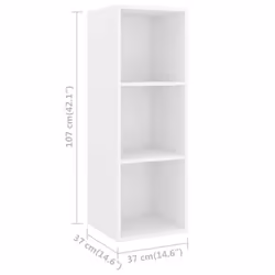 vidaXL 2x Wall Mounted TV Cabinets White Engineered Wood TV Unit Hifi Cabinet - Additional view 4
