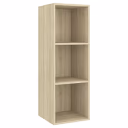 vidaXL 2x Wall Mounted TV Cabinets Sonoma Oak Engineered Wood TV Unit Stand