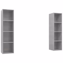 vidaXL 2x Wall Mounted TV Cabinets Concrete Grey Engineered Wood TV Stand Unit