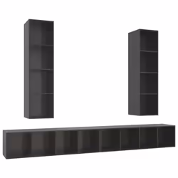VidaXL 3079897, Grey, Wood, Wood, 370 mm, 370 mm, 1425 mm