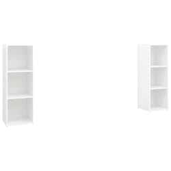 vidaXL 2x TV Cabinets Chipboard Room TV Stand Unit Multi Colours Multi Sizes - white