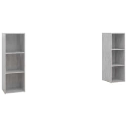vidaXL 2x TV Cabinets Chipboard Room TV Stand Unit Multi Colours Multi Sizes - concrete grey