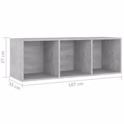 vidaXL 2x TV Cabinets Chipboard Room TV Stand Unit Multi Colours Multi Sizes - concrete grey