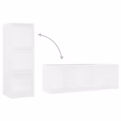 vidaXL 2x TV Cabinets Engineered Wood Sideboard Stereo Cabinet - white - Additional view 6