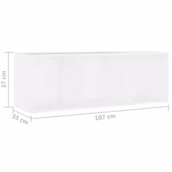 vidaXL 3x TV Cabinet TV Stand Plasma Cabinet Lowboard Chipboard Multi Colours - white