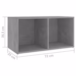 vidaXL 4x TV Cabinets Concrete Grey Chipboard Home Furniture TV Stand Unit - Additional view 7
