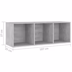 vidaXL TV Cabinet Set 3 Piece Concrete Grey Chipboard Home Furniture TV Stand - Additional view 8