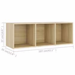 vidaXL 4x TV Cabinet TV Stand Plasma Cabinet Lowboard Chipboard Multi Colours - sonoma oak