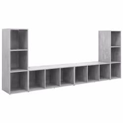 vidaXL 4x TV Cabinet TV Stand Plasma Cabinet Lowboard Chipboard Multi Colours - concrete grey