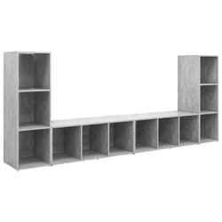 vidaXL 4x TV Cabinet TV Stand Plasma Cabinet Lowboard Chipboard Multi Colours - concrete grey