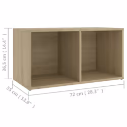 vidaXL TV Cabinet Set 6 Piece Sonoma Oak Engineered Wood TV Unit Hifi Cabinet - Additional view 7