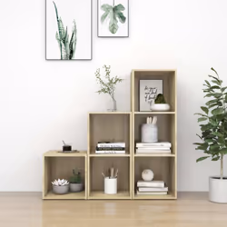 vidaXL TV Cabinet Set 3 Piece Sonoma Oak Chipboard Stand Living Room Furniture