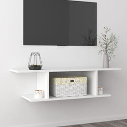 vidaXL Wall Mounted TV Cabinet White Hanging TV Living Room Hifi Cabinet Unit