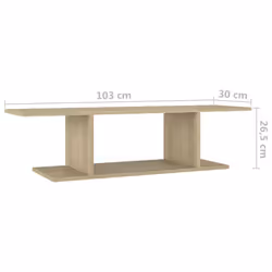 vidaXL Wall Mounted TV Cabinet Sonoma Oak Hanging TV Living Room Hifi Cabinet - Additional view 6