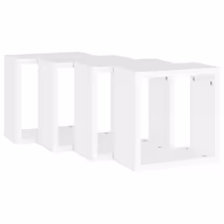 vidaXL 4x Wall Cube Shelves White Storage Wall Hanging Floating Shelf Unit - Additional view 5
