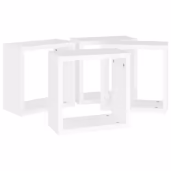 vidaXL 4x Wall Cube Shelves White Storage Wall Hanging Floating Shelf Unit - Additional view 6