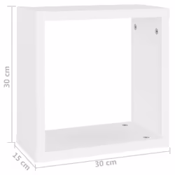 vidaXL 6x Wall Cube Shelves White Storage Wall Hanging Floating Shelf Unit - Additional view 4
