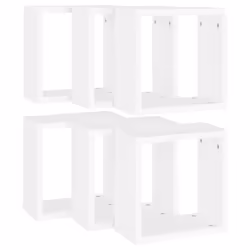 vidaXL 6x Wall Cube Shelves White Storage Wall Hanging Floating Shelf Unit - Additional view 5