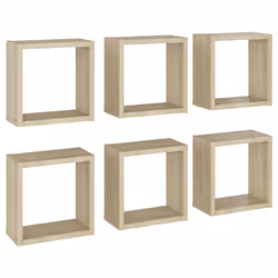 vidaXL Wall Shelves Floating Rack Display Shelf Bookshelf Engineered Wood - sonoma oak