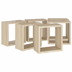 vidaXL Wall Shelves Floating Rack Display Shelf Bookshelf Engineered Wood - sonoma oak - Additional view 5