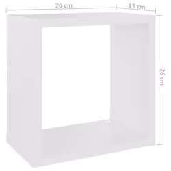 vidaXL 4x Wall Cube Shelves White Storage Wall Hanging Floating Shelf Unit - Additional view 4