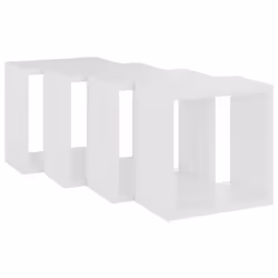 vidaXL 4x Wall Cube Shelves White Storage Wall Hanging Floating Shelf Unit - Additional view 5