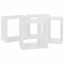 vidaXL 4x Wall Cube Shelves White Storage Wall Hanging Floating Shelf Unit - Additional view 6