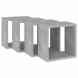 vidaXL 4x Wall Cube Shelves Concrete Grey Storage Wall Hanging Floating Shelf - Additional view 5