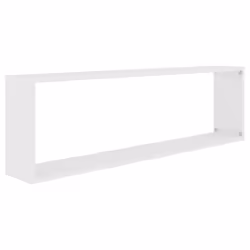 vidaXL 4x Wall Cube Shelf White Engineered Wood Storage Hanging Floating Shelf - Additional view 6