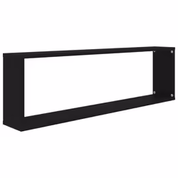 vidaXL 4x Wall Cube Shelf Black Engineered Wood Storage Hanging Floating Shelf - Additional view 6