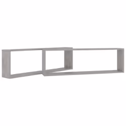 vidaXL 2x Wall Cube Shelf Concrete Grey Engineered Wood Hanging Floating Shelf - Additional view 5