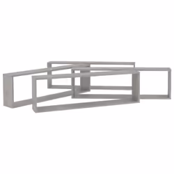 vidaXL 4x Wall Cube Shelf Concrete Grey Engineered Wood Hanging Floating Shelf - Additional view 5