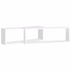 vidaXL 2x Wall Cube Shelf White Engineered Wood Storage Hanging Shelf Unit - Additional view 5